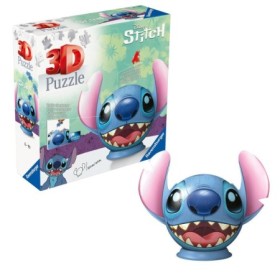 Puzzle 3D Disney Stitch figurina Stitch cu urechi 72 piese